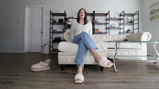 Ivory Winter Flip Flops JOI.mp4
