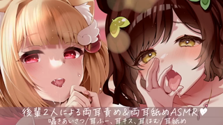 [猫羽かりん][2022-11-25]【両耳舐めASMR】ふたりの後輩に両側から責められちゃう♡逃げられない両耳舐めASMRコラボ♡【本多ぽこ×猫羽かりん】EarCleaning,Earlicking,Mouthsound,힐링,舔耳.mp4