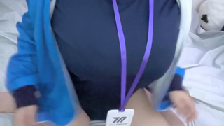 [Erotic Shorts] Jersey Pulled Up, Her Busty Chest Drenched in White Slime.mp4