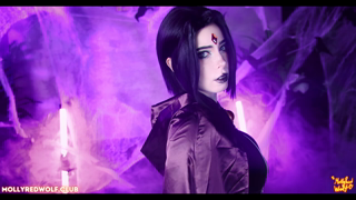 MollyRed Wolf- Teen Titans Raven Gets Cumshot From Pussy To Mout.mp4